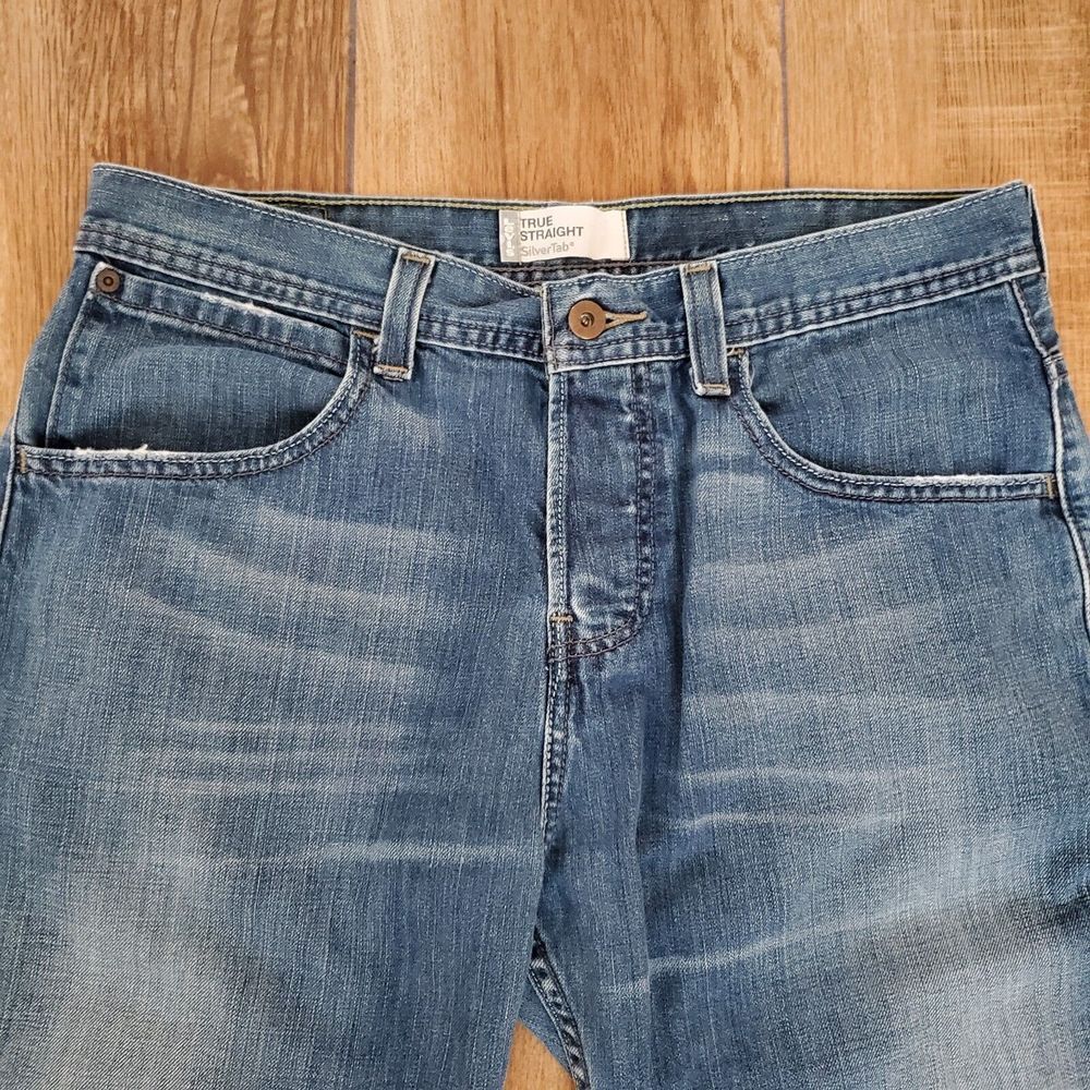 Levis Silvertab Jeans‎ Mens *32x29 (32x30) True Straight  Blue Denim Button Fly - Picture 2 of 16